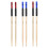 1Pair Enduring Wire Percussions Drum Stick Double Head Drum Brush Easy Use Red blue 4