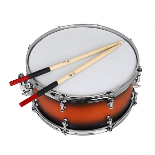 1Pair Double Head Drum Brush Wood Handle Drum Stick Brush Drumming Accessory Blue 1