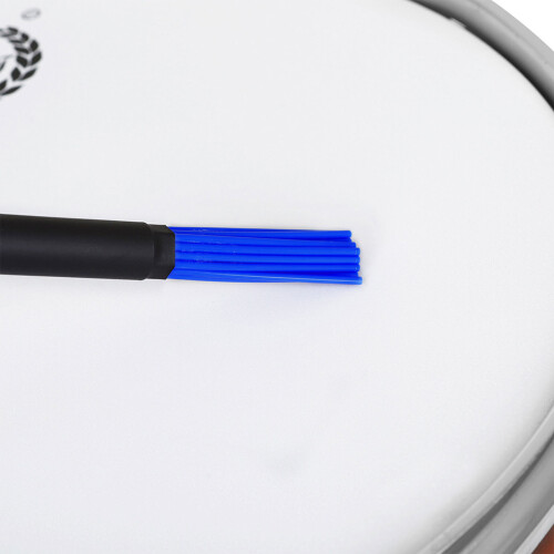 1Pair Double Head Drum Brush Wood Handle Drum Stick Brush Drumming Accessory Blue 2