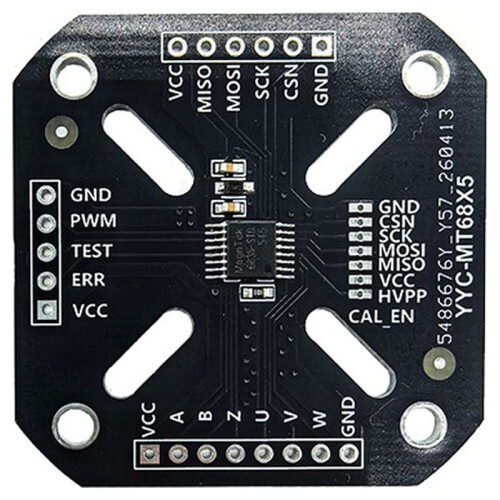 MT6825 Magnetic Encoder with 18-Bit Absolute Value for Stepper Brushless Motor ABZ 1-4096  Output SPI Communication