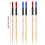 1Pair Enduring Wire Percussions Drum Stick Double Head Drum Brush Easy Use Red blue 6