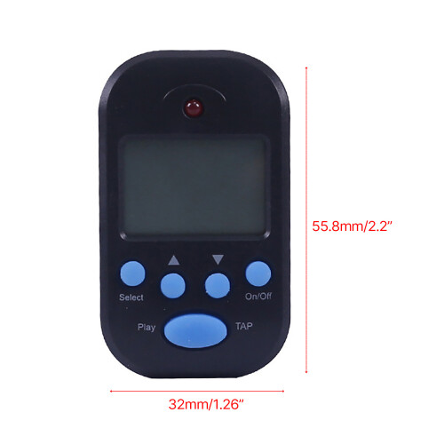 Mini Electronic Metronome Clip-On Pocket Metronome Professional Beat Machine White 1