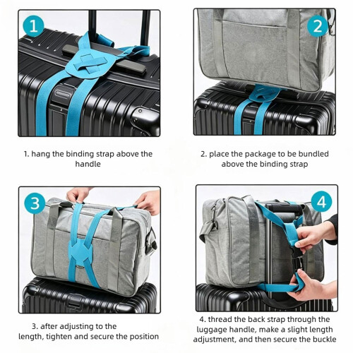 Fold Flat Luggage Strap Set for Daily Packing and Case Carry 1