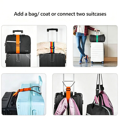 Fold Flat Luggage Strap Set for Daily Packing and Case Carry 2