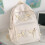 Lovely Bows Backpack Student School Backpack Large Capacity Backpack for Daily White 9