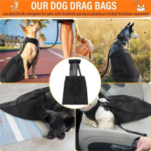 Dog Drag Bags for Paralyzed Rear Legs Adjustable Disabled Pets Drag Bag Breathable Pet Injuries Protection Bag L