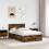 VidaXL vidaXL Bed Frame Smoked Oak 120 x 190 cm Engineered Wood 2