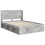 VidaXL vidaXL Bed Frame with Storage and Headboard Concrete Grey 140 x 200 cm 2