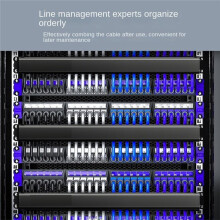 1U Network Cable Management Horizontal Vertical Mount 19 Inch Server Rack 24 Slot 48 Port Finger Duct Wire Organizer