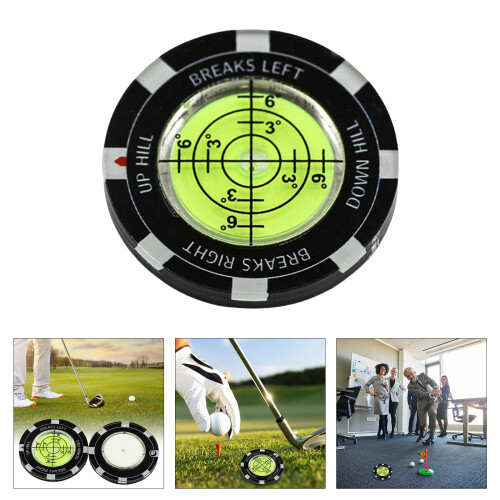Golfball Marker Round Bubble Levels Golfs Putting Aid High Precision Reader 1