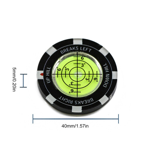 Golfball Marker Round Bubble Levels Golfs Putting Aid High Precision Reader 2