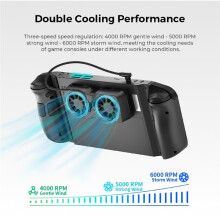Tragbarer Magnetischer Kühlventilator für für XBOXALLYX LegionGo 45mm Dual-Lüfter, 10-16CFM Luftstrom, 3 Einstellbare Geschwindigkeiten