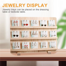 Fashion Wood Jewelry Display Necklace Charms Jewelry Display Tray Pendant Earrings Card Style Pendant Display Tag Card 4 Layers