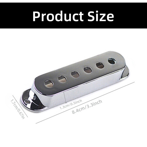 Guitar Pickup Cover Single Coil Pickup Cover 1 Volumes 2 Tone Knobs Switch Silver 1