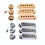 Guitar Pickup Cover Single Coil Pickup Cover 1 Volumes 2 Tone Knobs Switch Silver 3