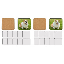 24 Pièces Sublimation Square Coaster Blanks Bulk Blanks Hardboard Cork Coasters Blank Cork Coasters