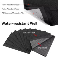 125 Piezas de Toallitas de Limpieza para Tatuajes Desechables, Pañuelos Impermeables de Papel para Accesorios de Tatuaje Dental