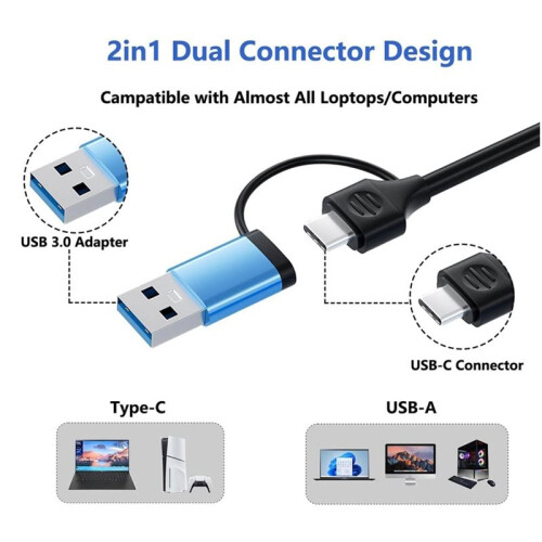 5 in 1 USB Type C Hub, AI  Voice Dock Station for PC/Laptops/Desktops/Tablets 2