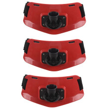 3X Adjustable Stand Gimble Belt Boat Game Fishing Rod Holder Fishing Accessories Fishing Tackle(Red)