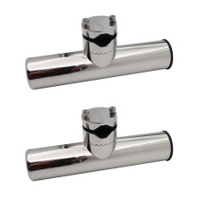 2PC Marine Boat Fishing Rod Holder Stainless Steel Clamp- Rail Marine Rod Pod