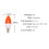 E14 LED color candle tip bulb, color candle light,red 1