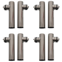 8Pcs Boat Stainless Steel Clamp Fishing Rod Holder Rails 7/8 Inch to 1 Inch Tube Ship Stainless Steel Rod 19Mm-26Mm
