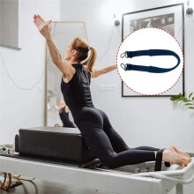 Sangle de Pied de Pilates, Sangle de Jambe Rembourrée et Sangle D'Extension, Sangles D'Exercice en Toile Réglables, Accessoires D'Équipement de