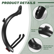 Rear Mudguard and Bracket Accessory with Taillight Compatible with M365/M365 Pro Scooter with Screws and Screw Caps