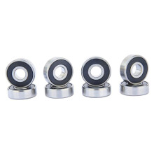 Ruedas de Skate con Rodamientos Ruedas de PU de Calle de 52X30 mm Piezas de Skate Ruedas de Crucero Longboard (Juego de 8) Negro