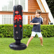 Inflatable Punching Bag Boxing Bag for Kids Karate Practice Taekwondo Training Column Kids Boxing Toys