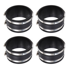 4set 70149 4Inch Dust Control Flex Cuff with Hose Clamps,Hose Connector for Woodworking Dust Collection Fittings