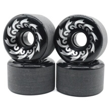 4Pcs Skateboard Accessories Double Warping 70X51Mm 82A Sliding Plate Grinding Wheel Long Board Wheels,Black