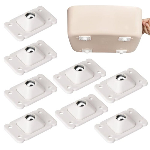 12pcs Self-Adhesive Casters, 360 Rotating  Universal Wheels, Scratch-Resistant Small Appliance Rollers and Sliders 2