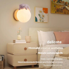 Dimmable Hardwired Modern LED Wall Light Kids Bedroom Wall Mounted Lamp for Living Room Hallway Restaurant White,B