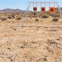 3/8" AR500 Steel Gong Target Set for Shootings & Hanging Kit & 10x Paper Targets