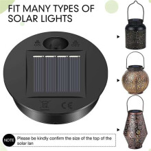 10 Pcs Solar Lights Replacement Top Solar Lantern Parts LED Solar Panel Lantern Lid Lights for Outdoor Hanging