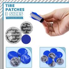 32Pcs Tire Repair Patch Tools Kit, Tire Patch Roller with Tire Buffer Wheel and Tire Repair Patches for Car Trucks 55mm