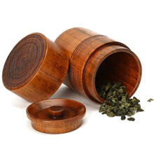 Houten Theepot Handgemaakte Kung Fu Theeset Draagbare Reizen Thee Opslag Snoep Moer Koffieboon Poeder Boxed Verzegeld Kan, 1 Stuks