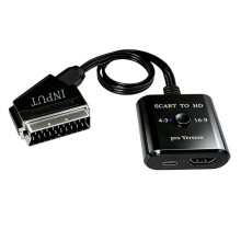 Adaptador de Video y Audio SCART A HDTV 1080P, Adaptador de Señal AV para HD TV DVD HDTV