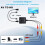 Adaptador Conversor de Vídeo e Áudio RCA AV para HDTV 1080P CVBS 16:9/4:3 com Cabo Compatível com 5