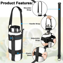 Waterfleshouder Strap Crossbody Sling Strap met Handvat & Schouderbanden, voor Wandelen, Hiken, Kamperen, Reizen