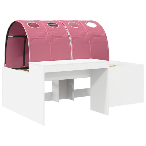 VidaXL vidaXL Bed Frame with Tunnel 3 pcs White and Pink Engineered Wood 1