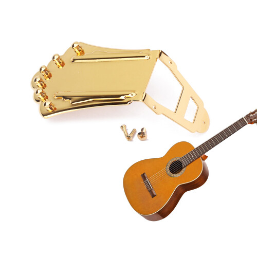 6 String Guitar Bridge Tailpiece Replacement Guitar Metal Trapeze Tailpiece 1