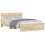VidaXL vidaXL Bed Frame with Headboard Sonoma 137 x 190 cm Engineered Wood 5