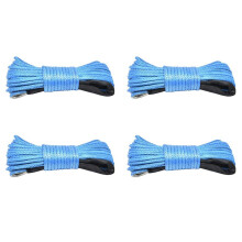 4X 7700Lbs Electric Winch Rope Nylon Rope High Strength Fiber Rope 6mmx15M Car Trailer Rope Trailer Belt
