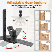 4X Cafe Door Hinges Swinging Door Hardware Saloon Door Hinges for Swinging Door Hinges Hardware for Swinging Black