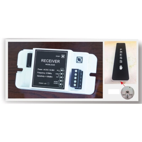 315MHz Wireless Battery Power Push Exit Button  Touch  for Automatic Sliding Door Gate Opener 2