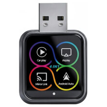 Wireless Carplay Adapter 4In1 Android Auto/Airplay Mirror Link/USB Dongle AI Box for Car with Wired for Carplay Support
