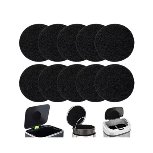 10pcs Compost Bin Charcoal Filters, Round Activated Carbon Fiber Replacement Air Filter for Kitchen Compost