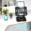 360 Rotation Tablet Stand for Tablet Computer, Adjustable Foldable Tablet Holder,Aluminum Phone Stand White 5